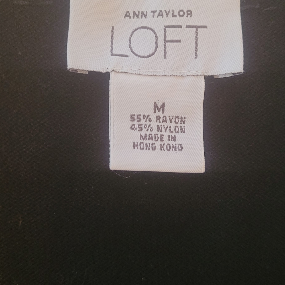 LOFT Black Sleeveless Sweater with Bow Detail - Picture 2 of 4